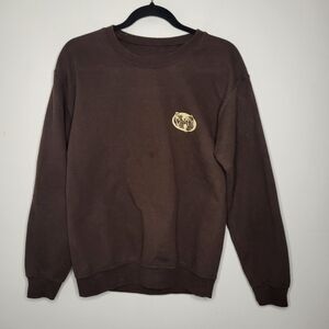 Wu Tang Clan Vintage Classic Hip Hop Rap Brown Crew Neck Sweatshirt Mens Sz Sm